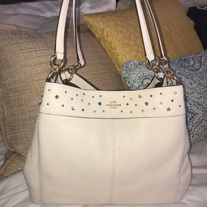 NEW Rare Coach Purse: “Star-Studded Lexi” White